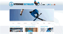 Desktop Screenshot of kiteschule-skywalker.de